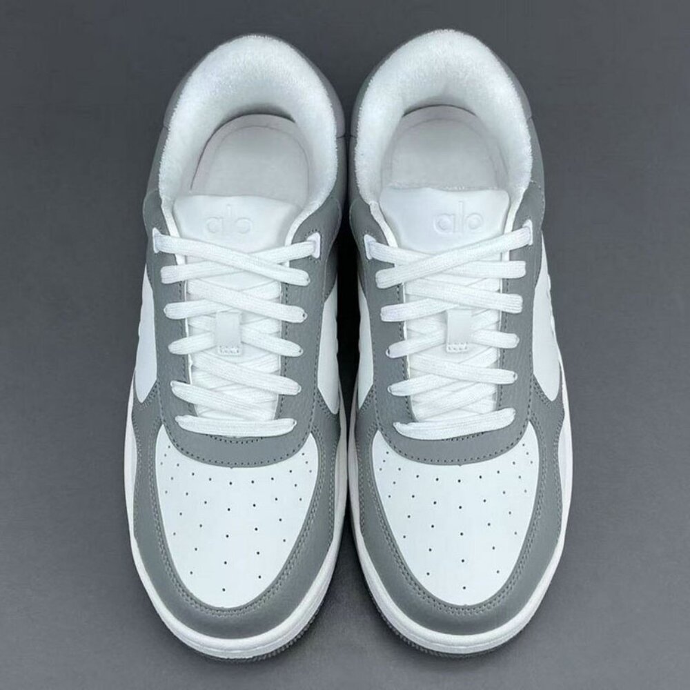 Alo Yoga Thick-Sole White Sneakers (Men's Gray)